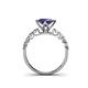 4 - Alicia Lab Grown Diamond and Iolite Engagement Ring 