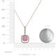 5 - Rosalyn Pink Sapphire and Diamond Halo Pendant 