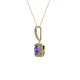 2 - Deana Iolite and Diamond Womens Halo Pendant Necklace 
