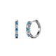 1 - Aricia Petite Blue Topaz and Lab Grown Diamond Hoop Earrings 