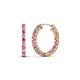 1 - Amara Pink Sapphire and Lab Grown Diamond Hoop Earrings 