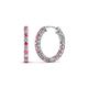 1 - Amara Pink Tourmaline and Lab Grown Diamond Hoop Earrings 