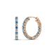 1 - Amara Blue Topaz and Lab Grown Diamond Hoop Earrings 