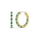 1 - Amara Emerald and Lab Grown Diamond Hoop Earrings 