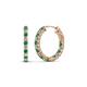 1 - Amara Emerald and Lab Grown Diamond Hoop Earrings 