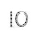 1 - Amara Black and White Lab Grown Diamond Hoop Earrings 