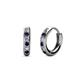 1 - Cianna 1.80mm (0.31 ctw) Petite Blue Sapphire and Lab Grown Diamond Hoop Earrings 