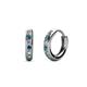 1 - Cianna 1.80mm (0.27 ctw) Petite London Blue Topaz and Lab Grown Diamond Hoop Earrings 