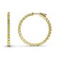 1 - Melissa 1.00 ctw (1.70 mm) Inside Outside Round Yellow Sapphire and Lab Grown Diamond Eternity Hoop Earrings 