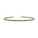 1 - Leslie 2.00 mm Green Garnet and Lab Grown Diamond Eternity Tennis Bracelet 