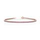 1 - Izarra 2.00 mm Pink Sapphire and Lab Grown Diamond Eternity Tennis Bracelet 