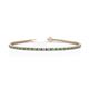 1 - Izarra 2.00 mm Emerald and Lab Grown Diamond Eternity Tennis Bracelet 