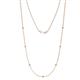 1 - Salina (7 Stn/1.9mm) Citrine and Lab Grown Diamond on Cable Necklace 