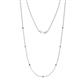 1 - Salina (7 Stn/1.9mm) Iolite and Lab Grown Diamond on Cable Necklace 