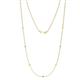 1 - Salina (7 Stn/1.9mm) Yellow Sapphire and Lab Grown Diamond on Cable Necklace 