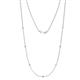 1 - Salina (7 Stn/1.9mm) Yellow Diamond and White Lab Grown Diamond on Cable Necklace 