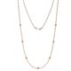 1 - Salina (7 Stn/2.3mm) Citrine and Lab Grown Diamond on Cable Necklace 
