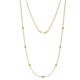 1 - Salina (7 Stn/2.3mm) Peridot and Lab Grown Diamond on Cable Necklace 