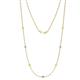 1 - Salina (7 Stn/2.3mm) Yellow Sapphire and Lab Grown Diamond on Cable Necklace 