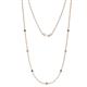 1 - Salina (7 Stn/2.3mm) London Blue Topaz and Lab Grown Diamond on Cable Necklace 