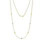 1 - Salina (7 Stn/2.3mm) Yellow Diamond and White Lab Grown Diamond on Cable Necklace 