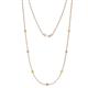 1 - Salina (7 Stn/2.3mm) Yellow Diamond and White Lab Grown Diamond on Cable Necklace 