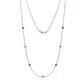 1 - Salina (7 Stn/2.6mm) Ruby and Lab Grown Diamond on Cable Necklace 