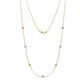 1 - Salina (7 Stn/2.6mm) Citrine and Lab Grown Diamond on Cable Necklace 