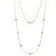 1 - Salina (7 Stn/2.6mm) Iolite and Lab Grown Diamond on Cable Necklace 