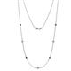 1 - Salina (7 Stn/2.6mm) Black and White Lab Grown Diamond on Cable Necklace 