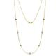 1 - Salina (7 Stn/2.6mm) Black and White Lab Grown Diamond on Cable Necklace 