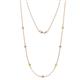 1 - Salina (7 Stn/2.6mm) Yellow Sapphire and Lab Grown Diamond on Cable Necklace 