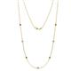 1 - Salina (7 Stn/2.6mm) Smoky Quartz and Lab Grown Diamond on Cable Necklace 