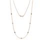 1 - Salina (7 Stn/2.6mm) Smoky Quartz and Lab Grown Diamond on Cable Necklace 