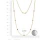 2 - Salina (7 Stn/2.3mm) Iolite and Lab Grown Diamond on Cable Necklace 