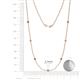 2 - Salina (7 Stn/2.3mm) Smoky Quartz and Lab Grown Diamond on Cable Necklace 
