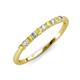 3 - Emlynn 2.40 mm Yellow Sapphire and Lab Grown Diamond 10 Stone Wedding Band 