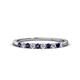 1 - Emlynn 2.40 mm Blue Sapphire and Lab Grown Diamond 10 Stone Wedding Band 