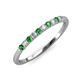 3 - Emlynn 2.40 mm Green Garnet and Lab Grown Diamond 10 Stone Wedding Band 