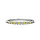 1 - Emlynn 2.40 mm Yellow Sapphire and Lab Grown Diamond 10 Stone Wedding Band 