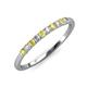 3 - Emlynn 2.40 mm Yellow Sapphire and Lab Grown Diamond 10 Stone Wedding Band 