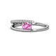 1 - Linnea Bold Oval Pink Sapphire and Round Diamond Bypass Promise Ring 