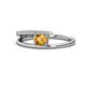1 - Linnea Bold Oval Citrine and Round Diamond Bypass Promise Ring 