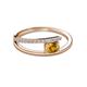 2 - Linnea Bold Oval Citrine and Round Diamond Bypass Promise Ring 
