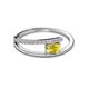 2 - Linnea Bold Oval Yellow Sapphire and Round Diamond Bypass Promise Ring 