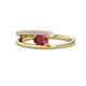 1 - Linnea Bold Oval Ruby and Round Diamond Bypass Promise Ring 