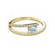 2 - Linnea Bold Oval Aquamarine and Round Diamond Bypass Promise Ring 