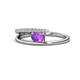 1 - Linnea Bold Oval Amethyst and Round Diamond Bypass Promise Ring 