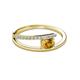 2 - Linnea Bold Oval Citrine and Round Diamond Bypass Promise Ring 