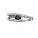 1 - Linnea Bold Oval London Blue Topaz and Round Diamond Bypass Promise Ring 